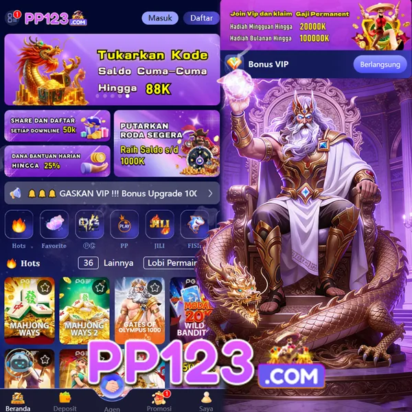 PP123 Bonus Member Baru 100%